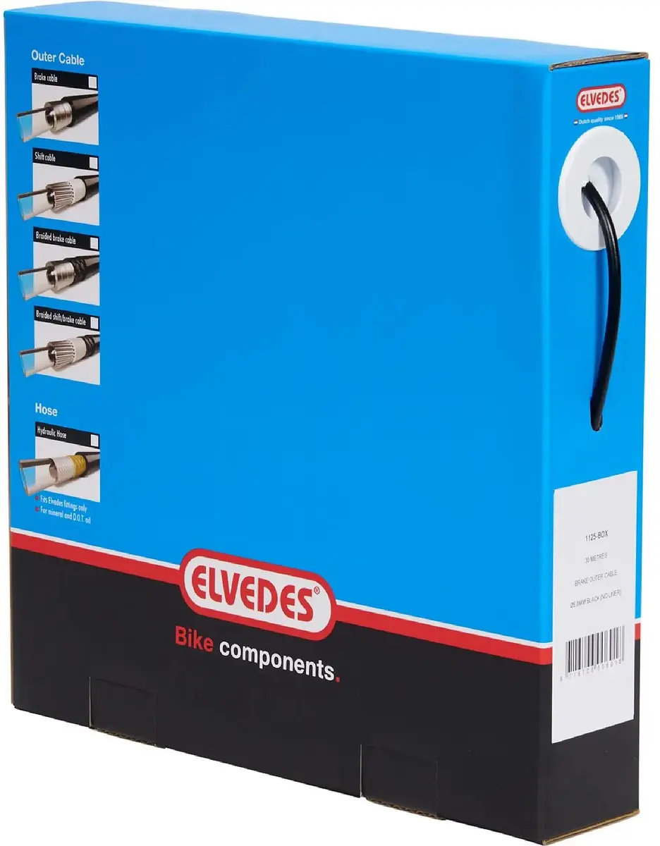 Elvedes Rem Buitenkabel 30m Zwart 4,9mm