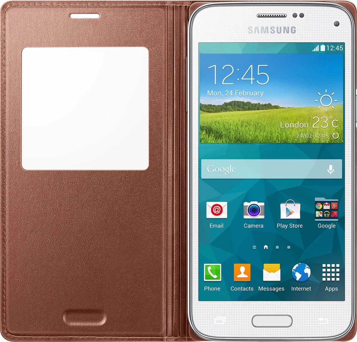 Samsung S View Cover EF-CG800BFEG - Geel