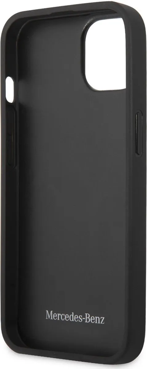 Mercedes-Benz iPhone 13 Mini Hardcase - Grijs - Real Leather - afbeelding 6 van 6