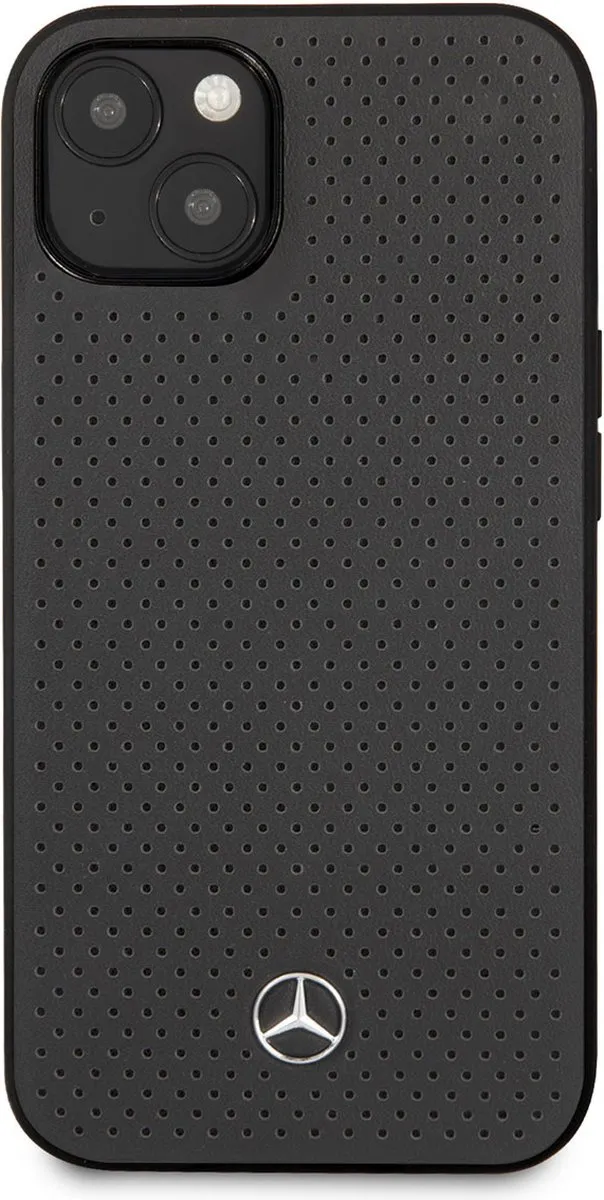 Mercedes-Benz iPhone 13 Mini Hardcase - Grijs - Real Leather