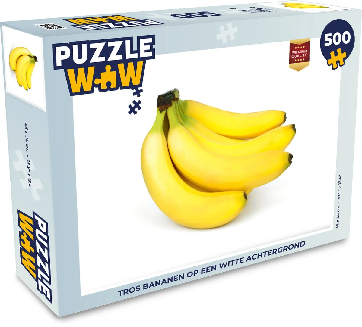PuzzleWow Puzzel Banaan 500 Stuks - Multicolor
