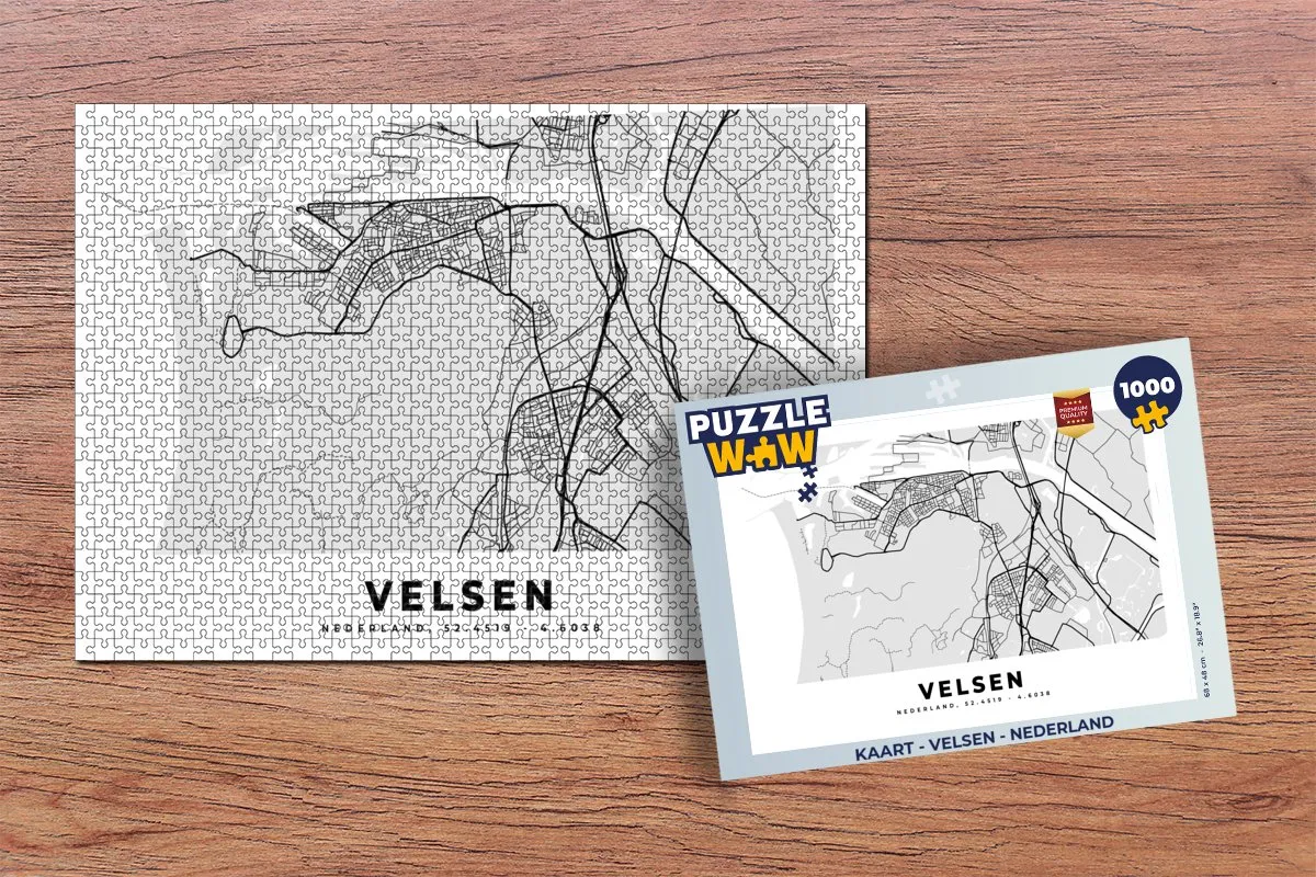PuzzleWow Velsen Nederland Legpuzzel 1000 Stuks - Multicolor