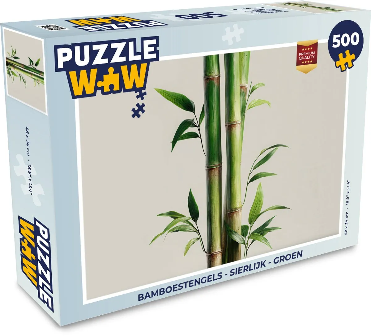 PuzzleWow Bamboestengels Legpuzzel 500 Stuks