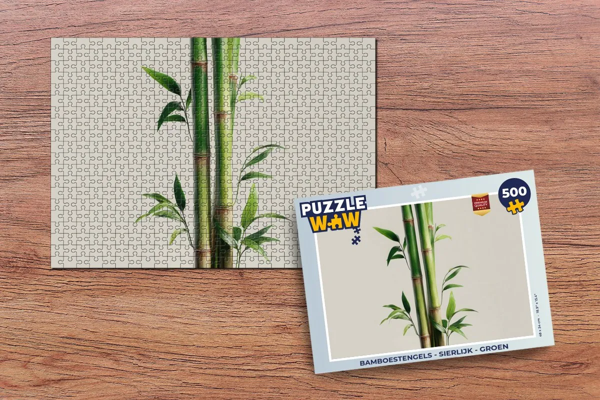 PuzzleWow Bamboestengels Legpuzzel 500 Stuks - Groen