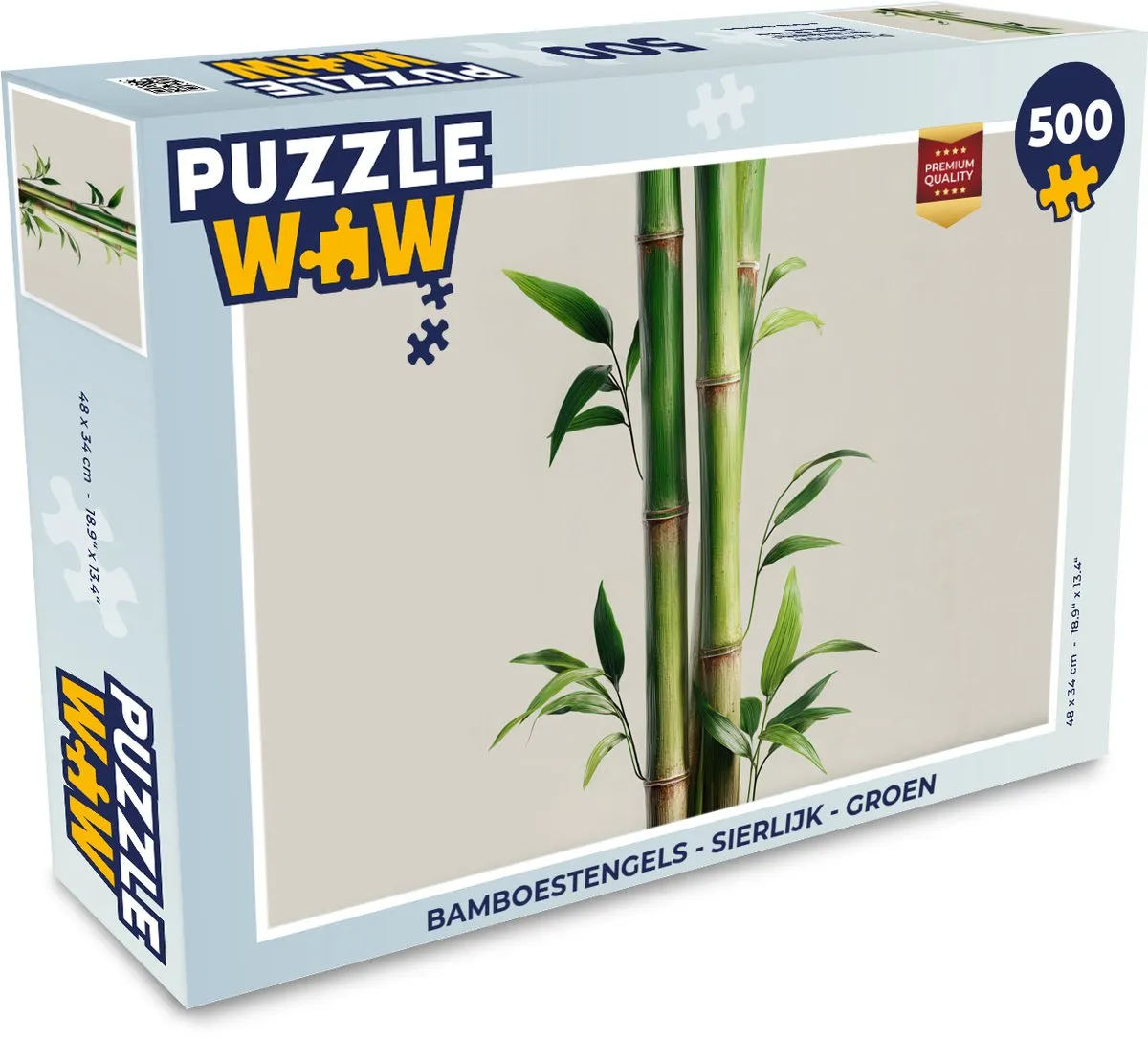 PuzzleWow Bamboestengels Legpuzzel 500 Stuks - Groen
