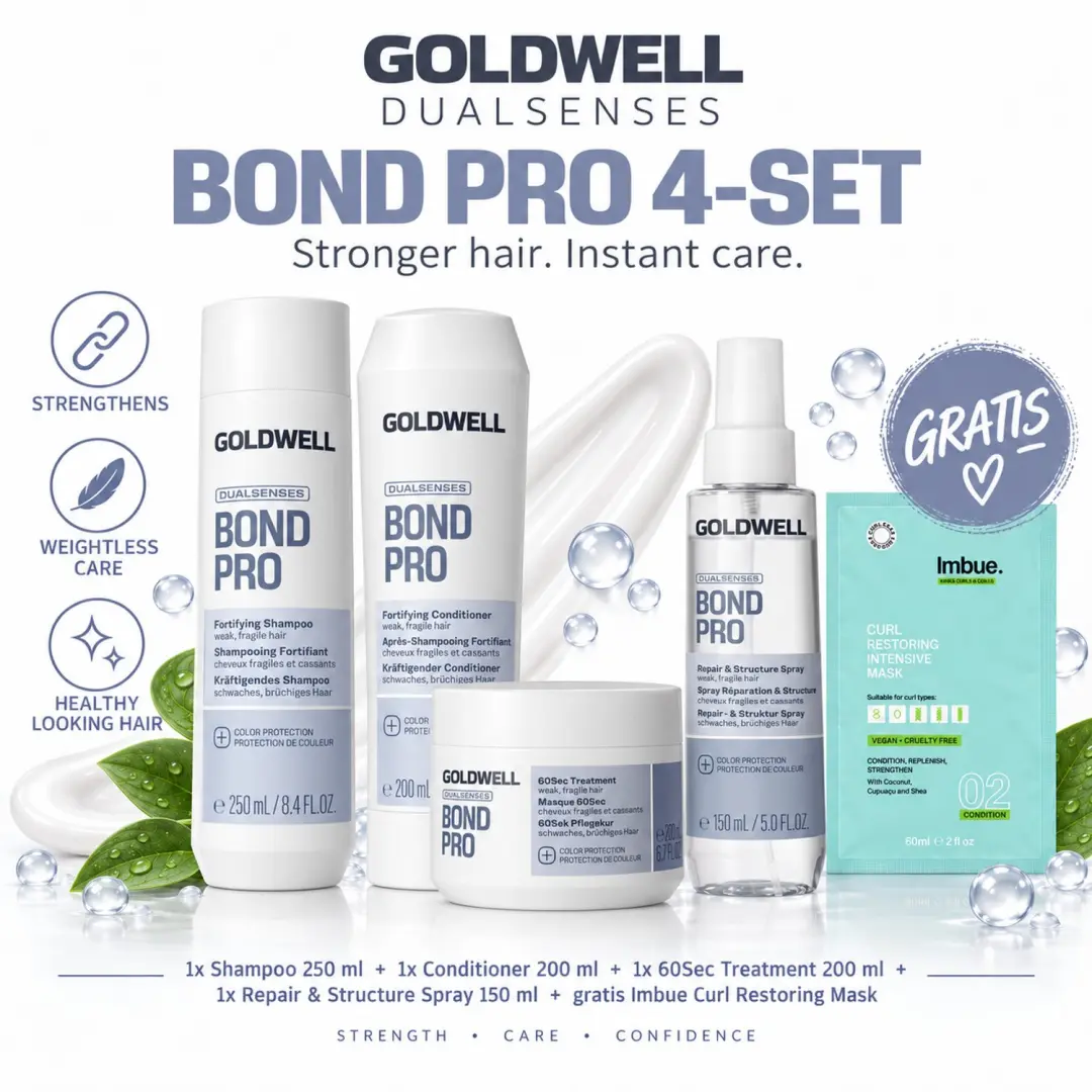 Goldwell Dualsenses Bond Pro Shampoo, Conditioner, 60Sec Treatment & Repair & St