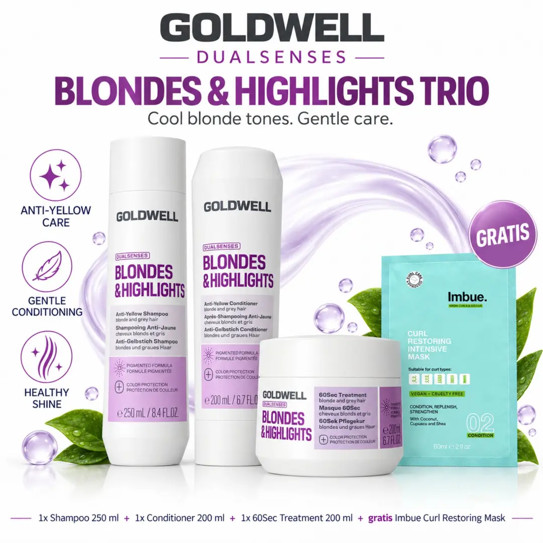 Goldwell Dualsenses Blondes & Highlights Shampoo, Conditioner & 60Sec Treatment