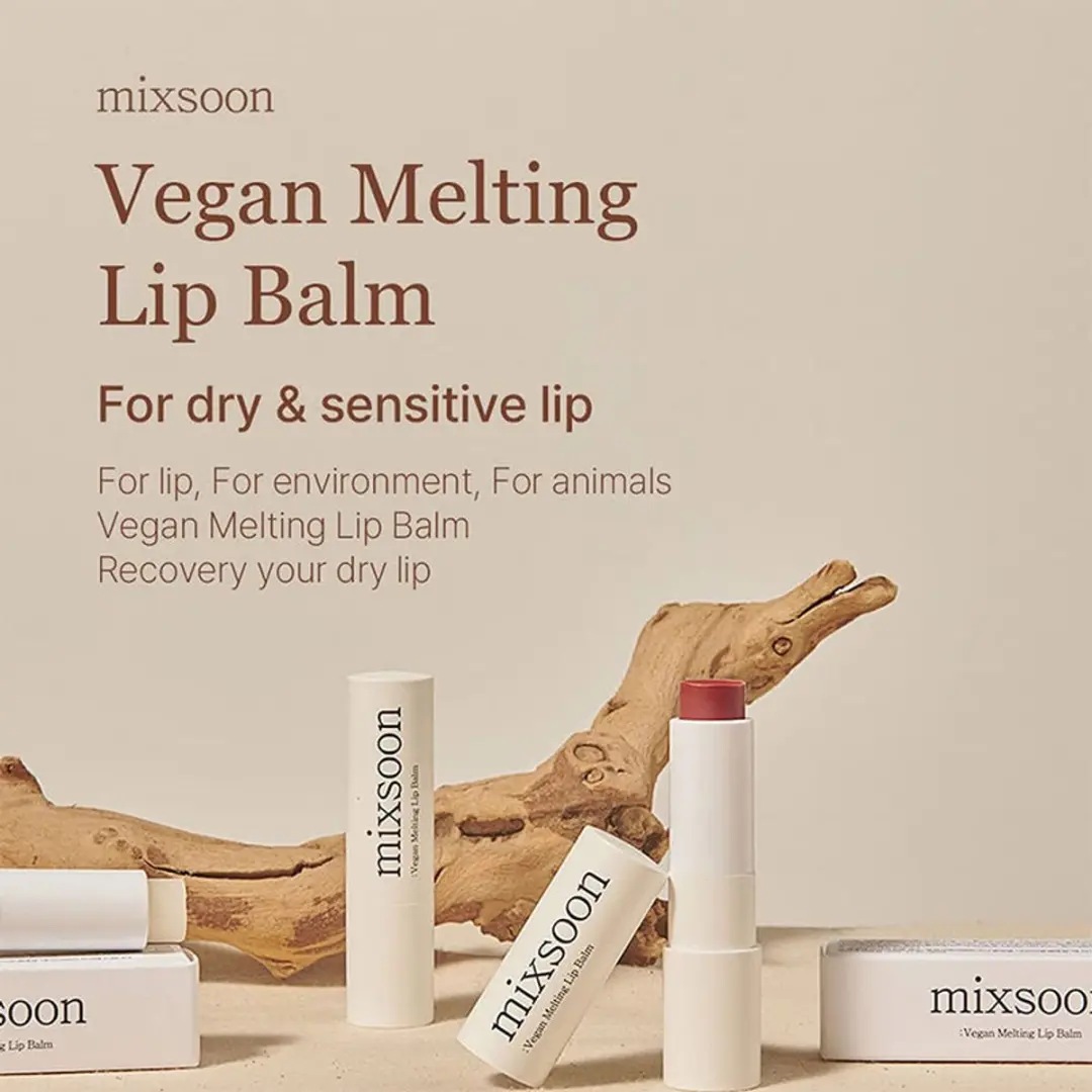 Mixsoon Vegan Melting Lip Balm 4,1g - Dry Rose - afbeelding 3 van 6