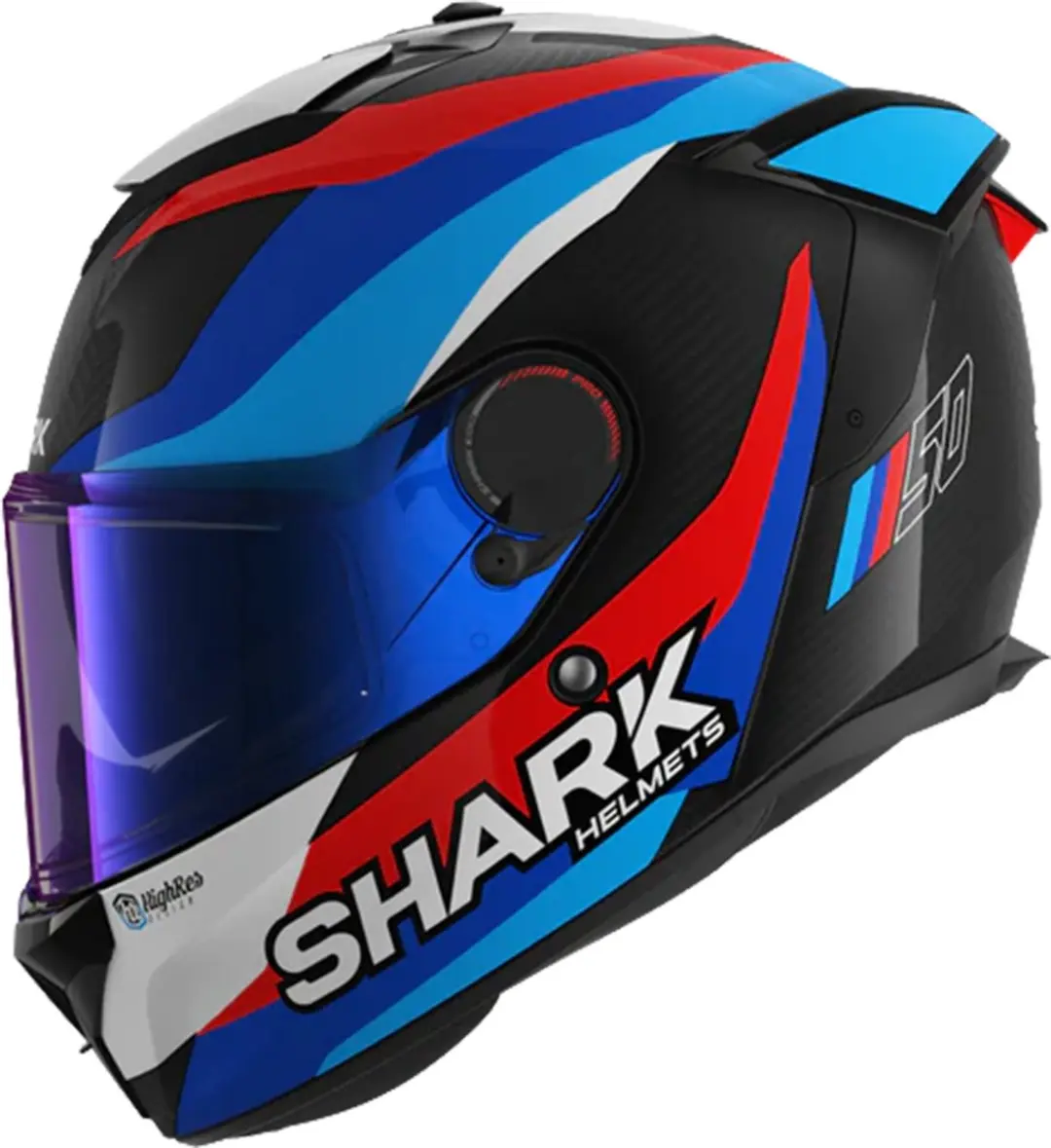 Shark Spartan GT Pro Carbon Guintoli Helm - S - Carbon Blue Red - afbeelding 6 van 6