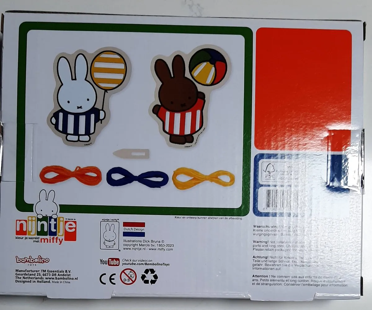 Nijntje Knutseldoos - 2 Miffy Figuren Weven - vanaf 3 jaar