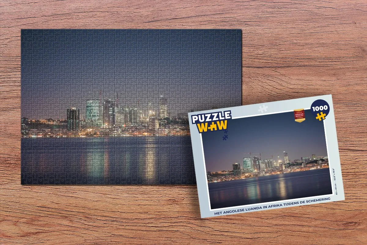 PuzzleWow Legpuzzel Het Angolese Luanda - 1000 Stuks - Multicolor