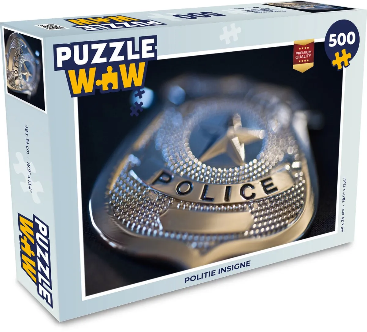 PuzzleWow Politie Insigne Legpuzzel 500 Stuks