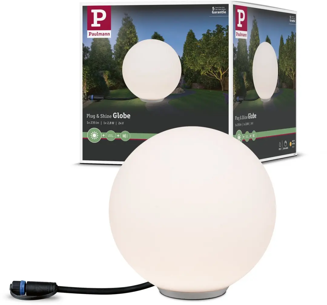 Paulmann Plug&Shine Globe IP67 LED 2,8W Wit