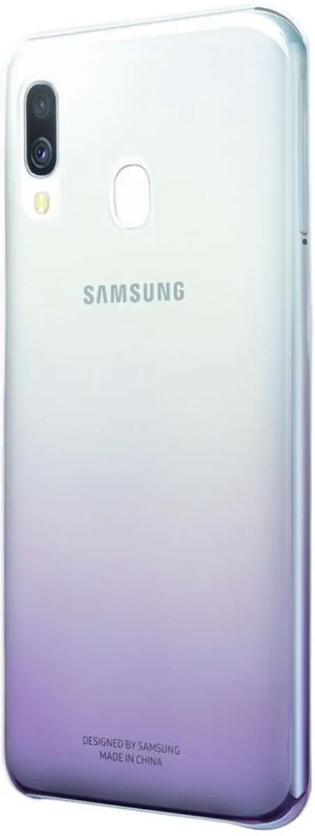 Samsung Galaxy A40 Gradation Cover - Paars/Transparant