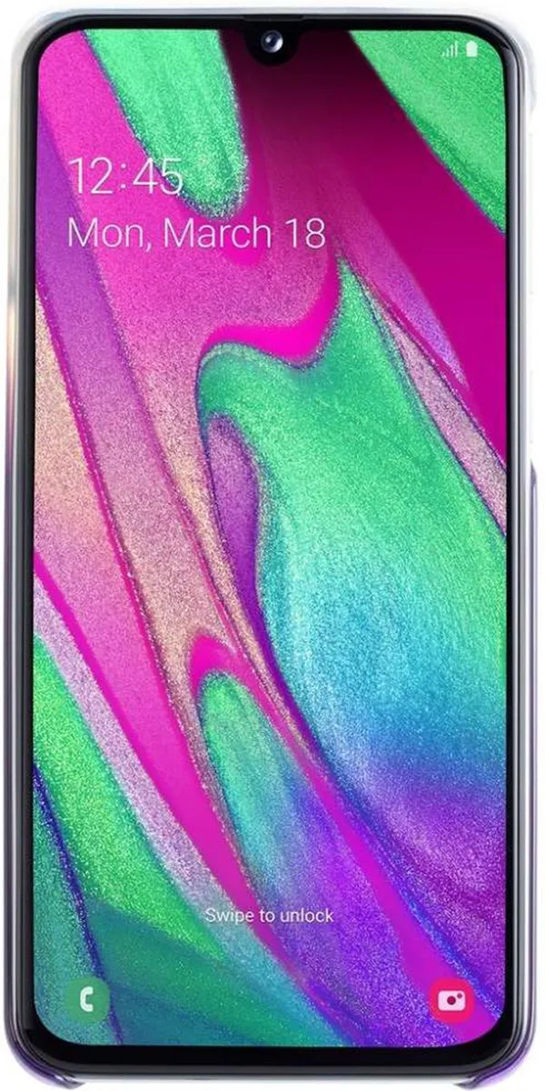 Samsung Galaxy A40 Gradation Cover - Paars/Transparant