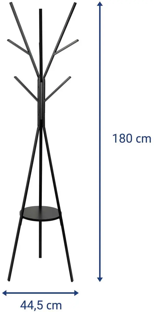 MAUL MAULavalon Kapstok 9 Haak 180cm - Zwart - afbeelding 2 van 6
