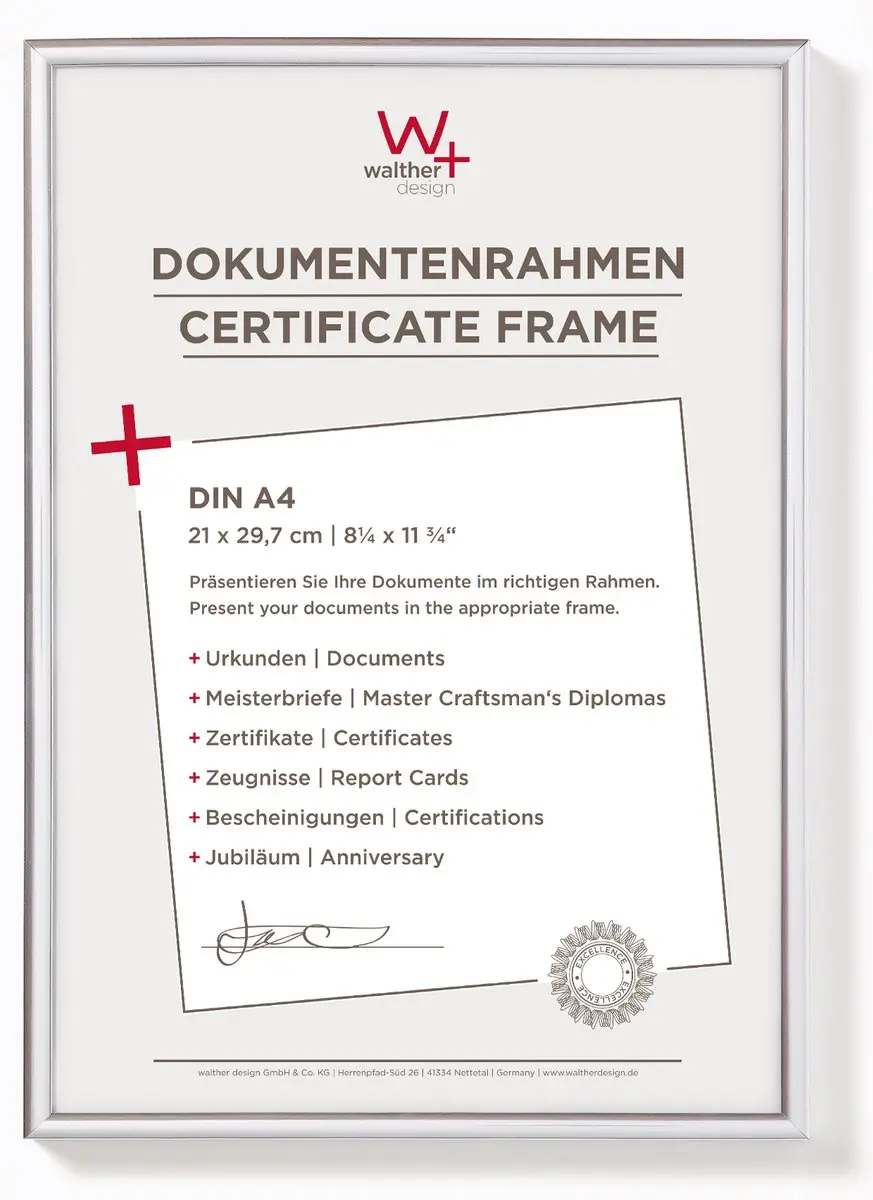 Walther New Lifestyle Fotolijst 21x29,7cm Zilver