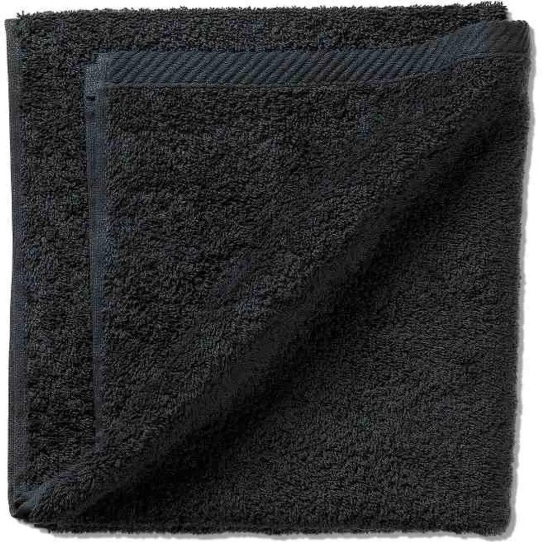 Handdoek LADESSA, 100% katoen, zwart, 50 x 100 cm