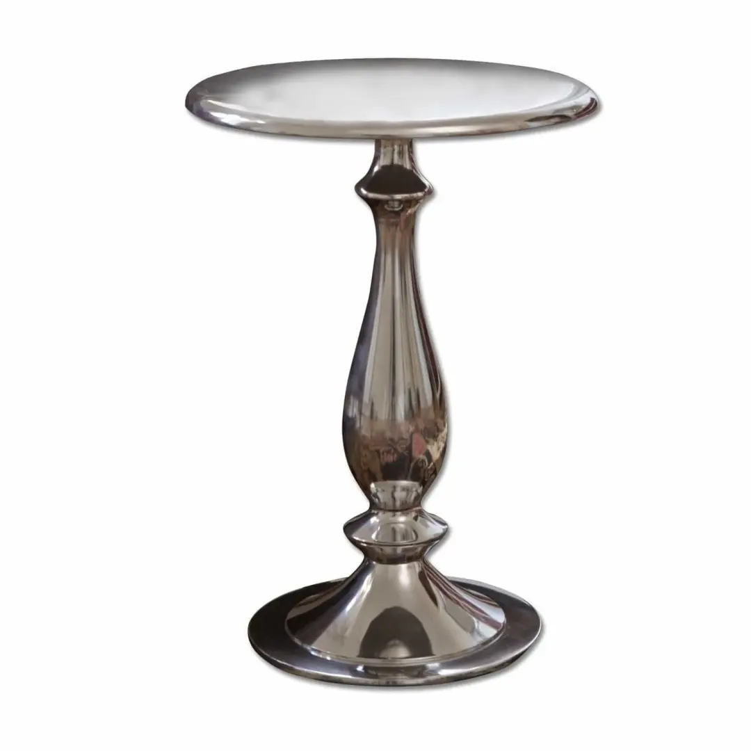 Loberon Piccolo Bijzettafel - Ø39cm Zilverkleurig - afbeelding 2 van 6