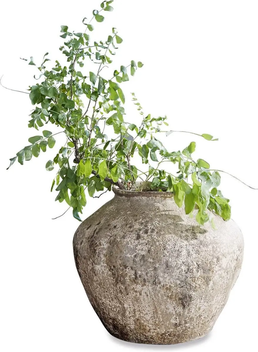 Loberon Vaas Champs Antiekgrijs - Ø37cm - afbeelding 6 van 6