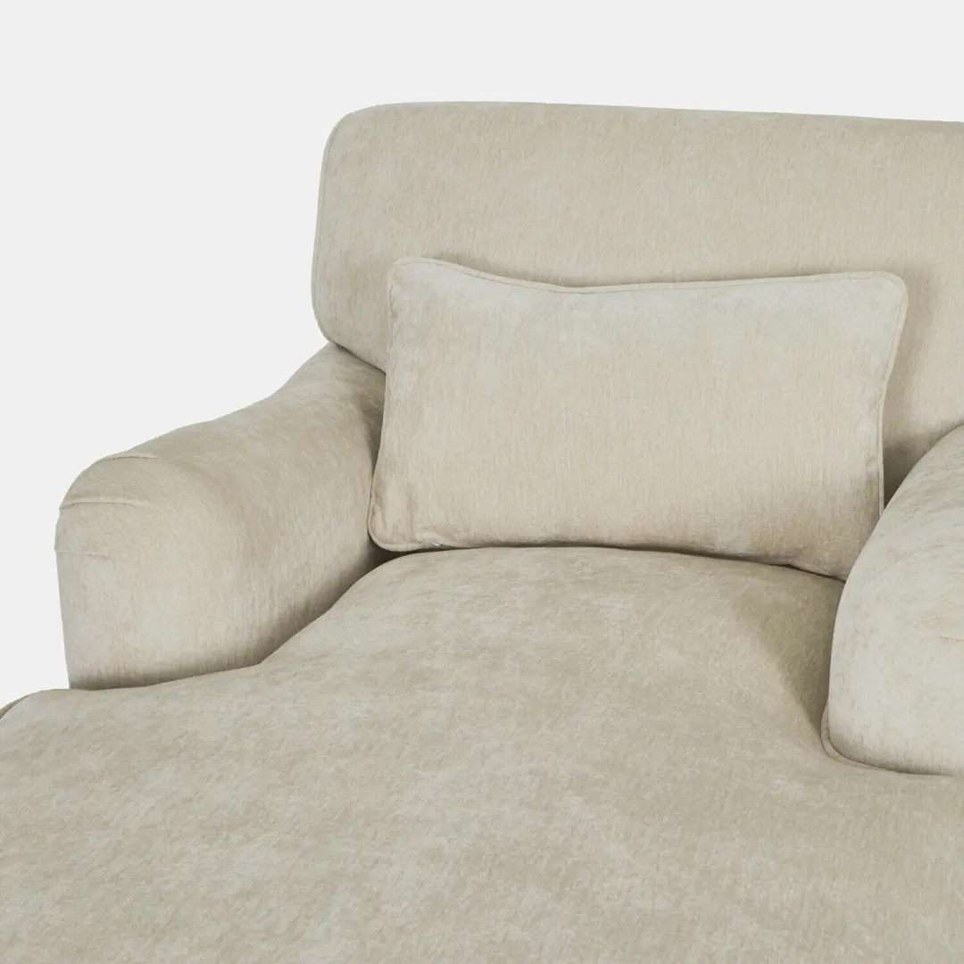 Loberon Chaise longue Isa 1.5 Zit - Crème - afbeelding 2 van 6