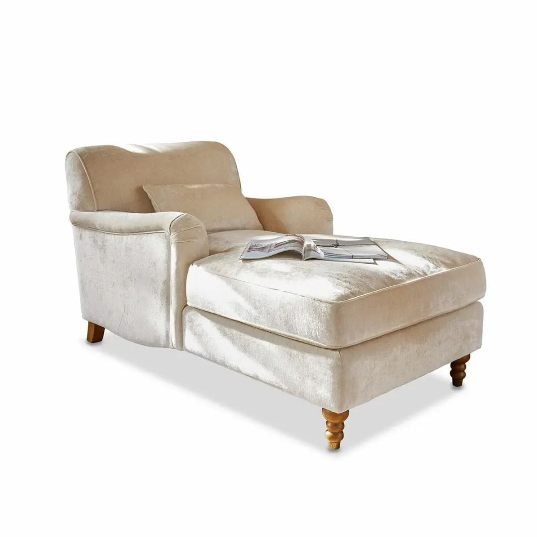 Loberon Chaise longue Isa 1.5 Zit - Crème - afbeelding 5 van 6
