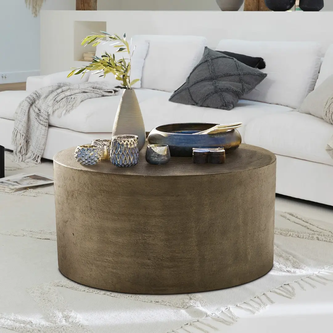 Loberon Lexy Salontafel - 80 cm Grijs - afbeelding 5 van 5