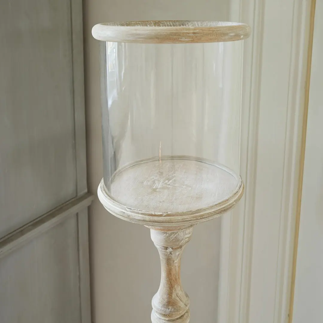 Loberon Passion Kaarsenstandaard - 25cm - Antiekbeige - afbeelding 4 van 6