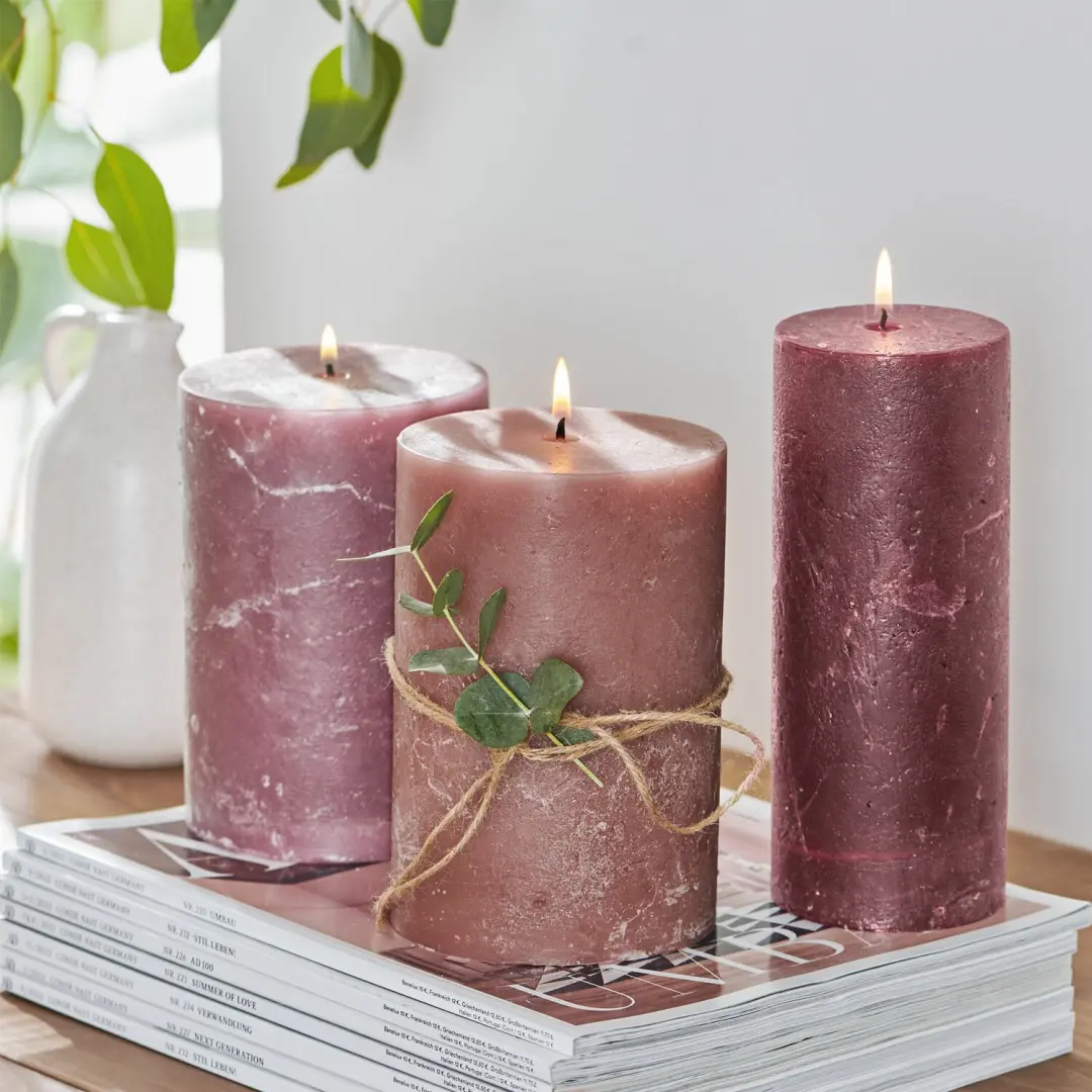 Loberon Salis Kaarsen - 3 Stuks Roze - afbeelding 3 van 4