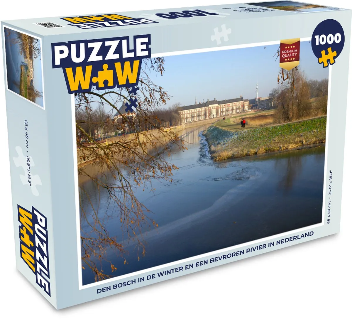 PuzzleWow Legpuzzel Den Bosch Winter 1000 Stuks - Multicolor
