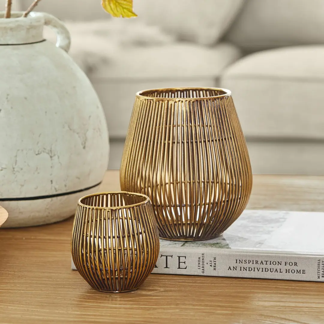 Loberon Pontarino Windlicht - 2 Stuks Antiekmessing - afbeelding 5 van 6