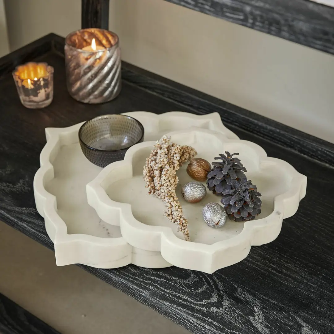 Loberon Melisune Schaal Set - 2 Stuks - Crème - afbeelding 5 van 5