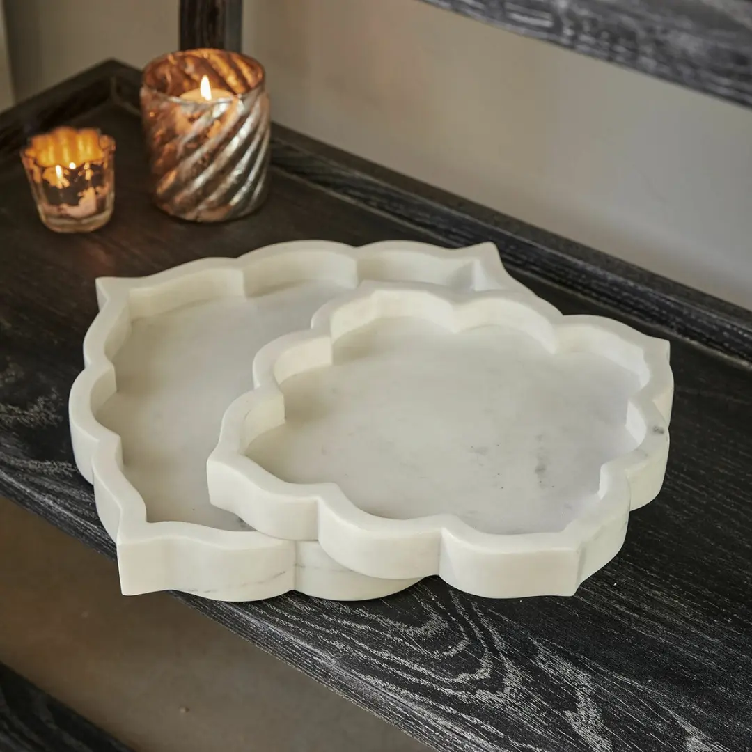 Loberon Melisune Schaal Set - 2 Stuks - Crème - afbeelding 2 van 5