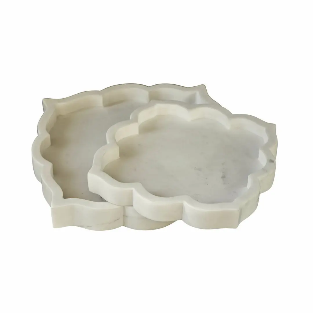 Loberon Melisune Schaal Set - 2 Stuks - Crème - afbeelding 3 van 5