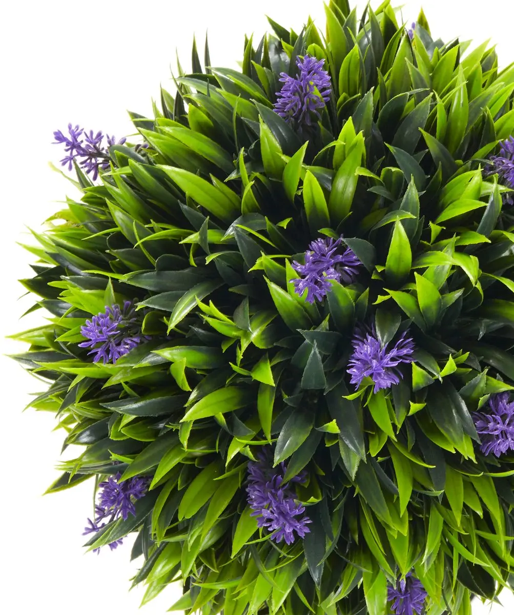Homcom Kunstplant Lavendel 60cm - Ø24cm - Wit/Groen/Paars - afbeelding 3 van 6