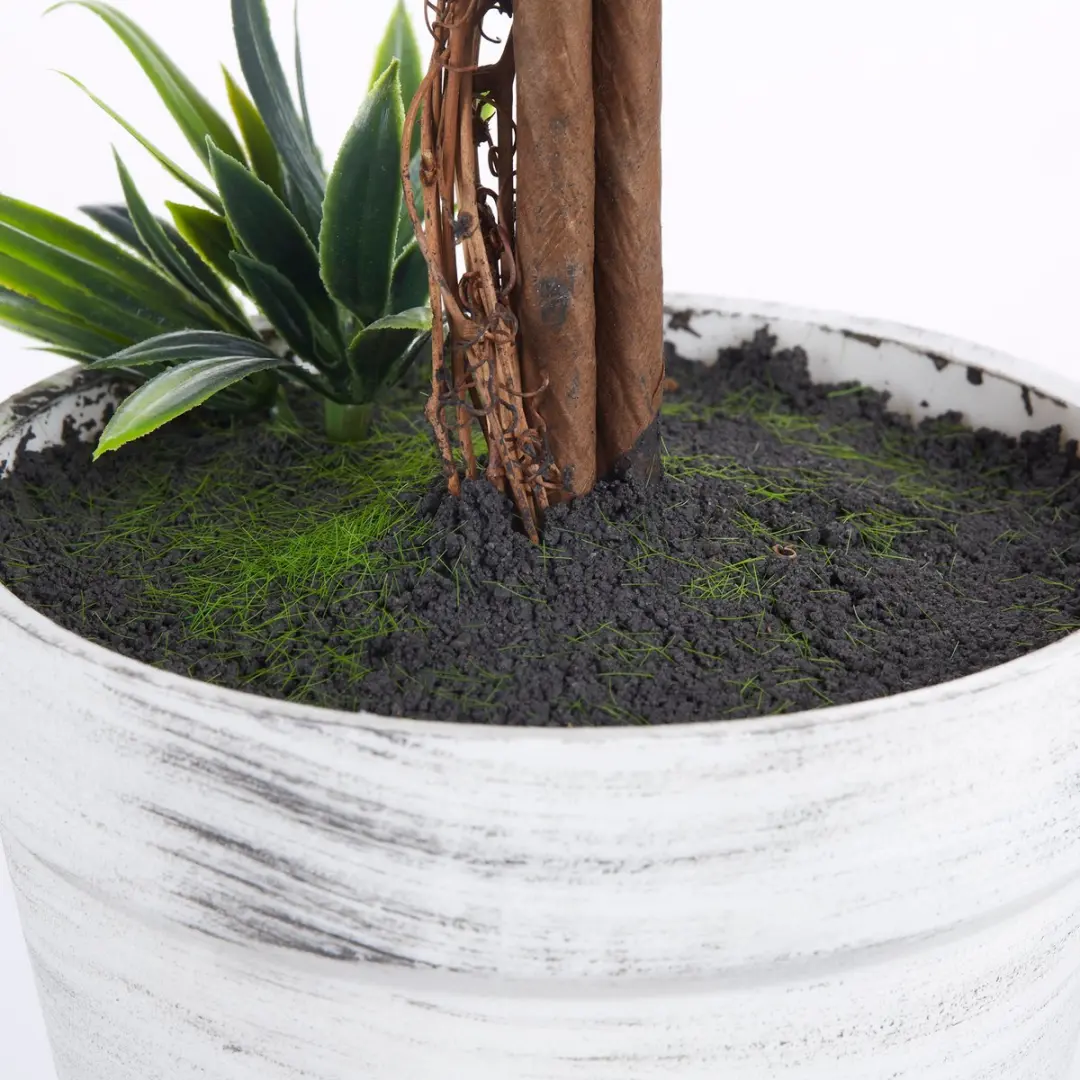 Homcom Kunstplant Lavendel 60cm - Ø24cm - Wit/Groen/Paars - afbeelding 2 van 6