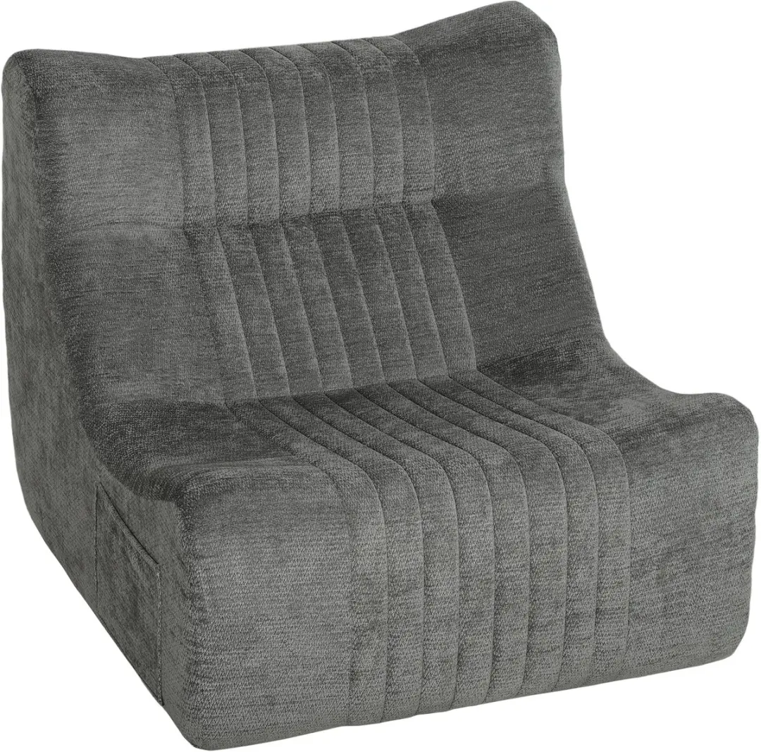 HOMCOM Floor Chair-Chenille (100 % Polyester), Schaumstoff-90 x 80 x 76 cm-Kasta