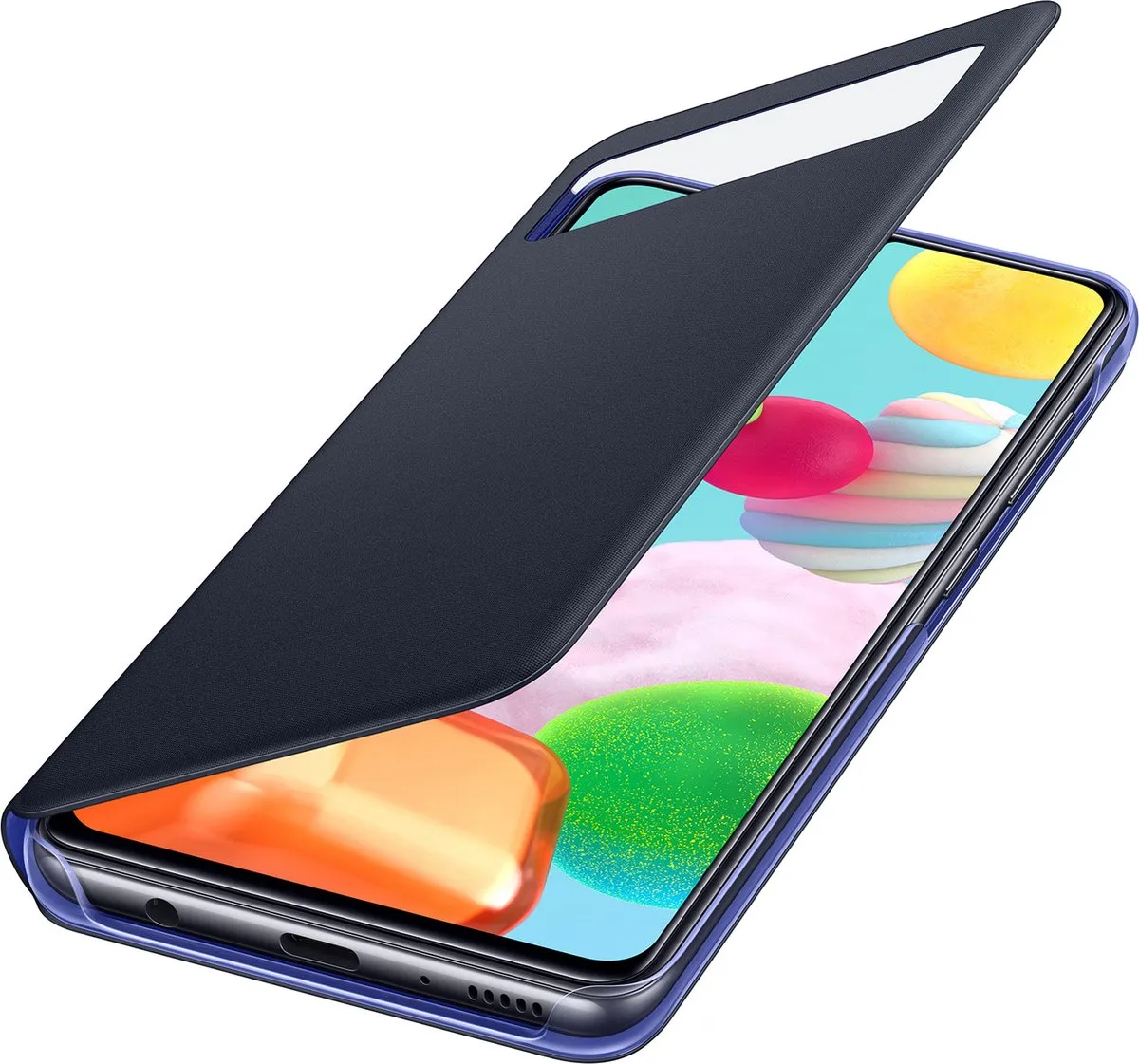 Samsung S View Wallet Hoesje Galaxy A41 - Zwart - afbeelding 6 van 6