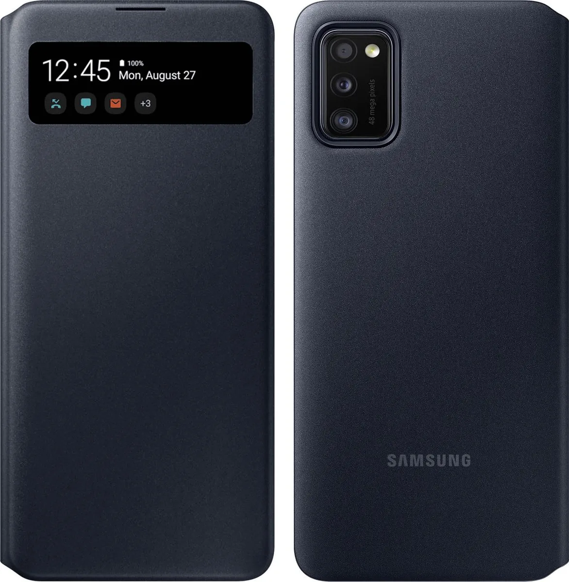 Samsung S View Wallet Hoesje Galaxy A41 - Zwart