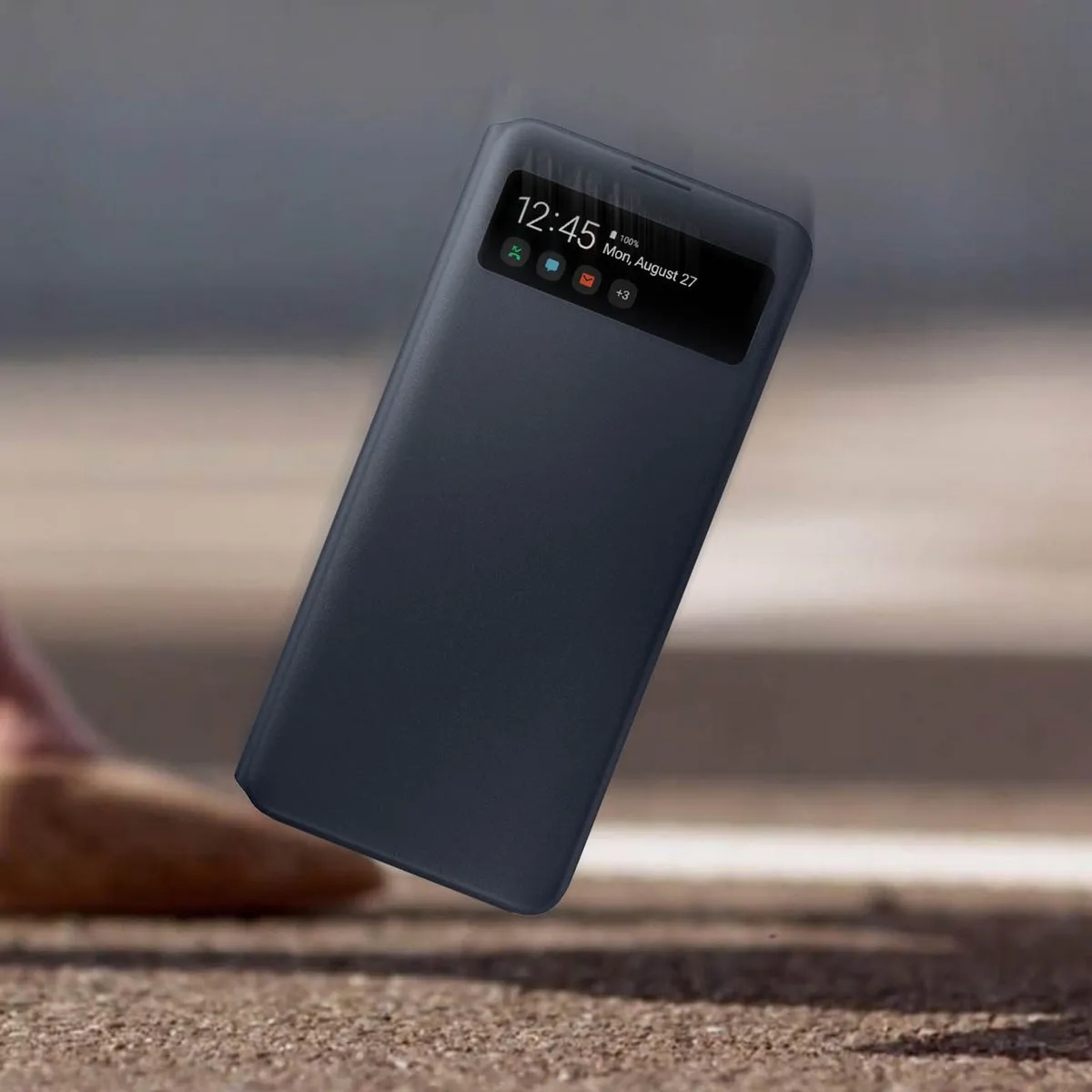 Samsung S View Wallet Hoesje Galaxy A41 - Zwart