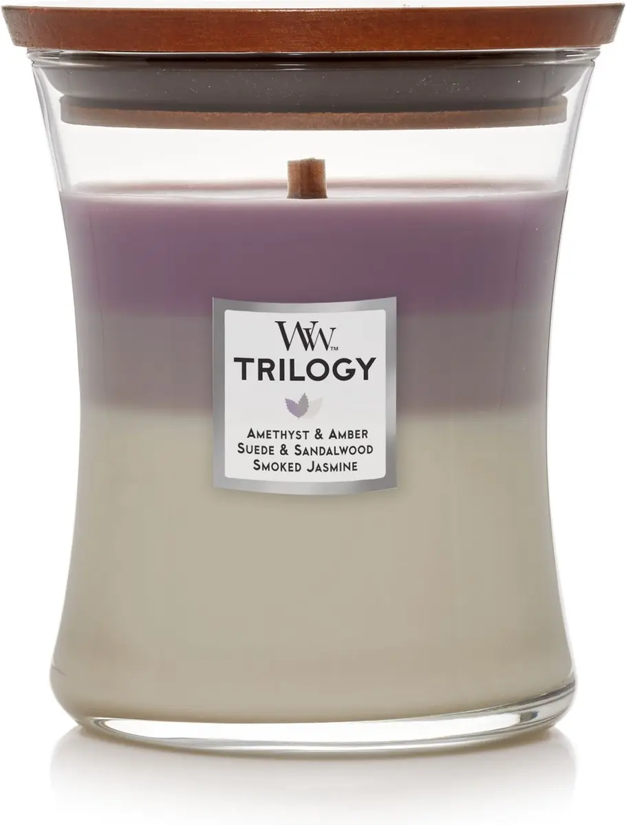 WoodWick Trilogy Geurkaars Amethyst Sky Medium - 60 Branduren - afbeelding 5 van 6