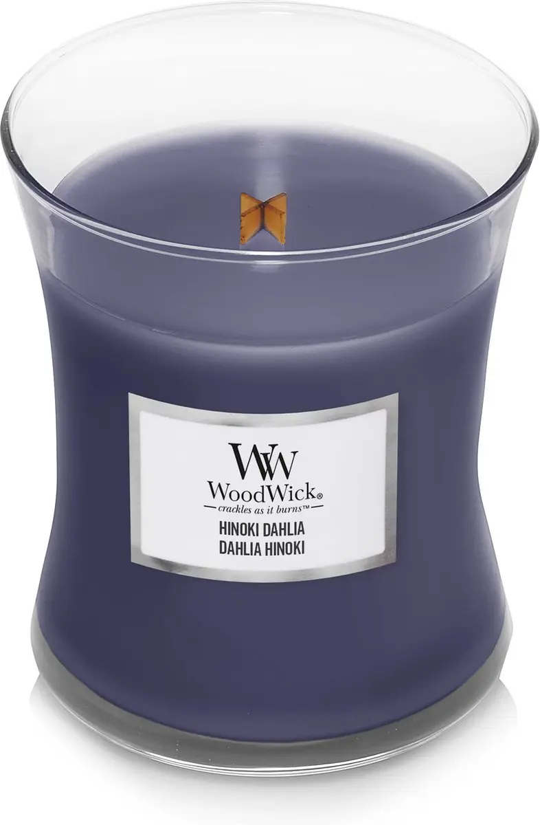 WoodWick Hinoki Dahlia Medium Geurkaars - afbeelding 4 van 4
