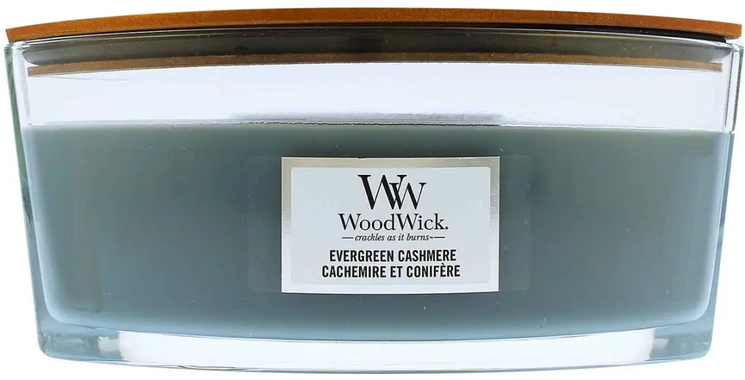 WoodWick Ellipse Evergreen Cashmere Geurkaars 50 uur - afbeelding 2 van 2