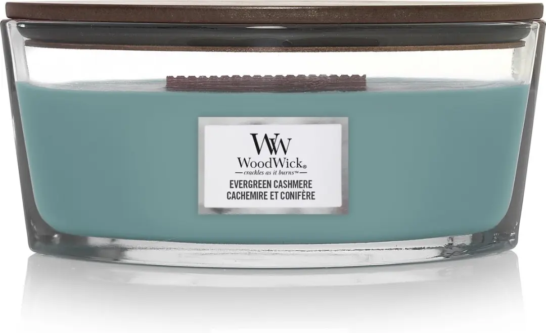 WoodWick Ellipse Evergreen Cashmere Geurkaars 50 uur