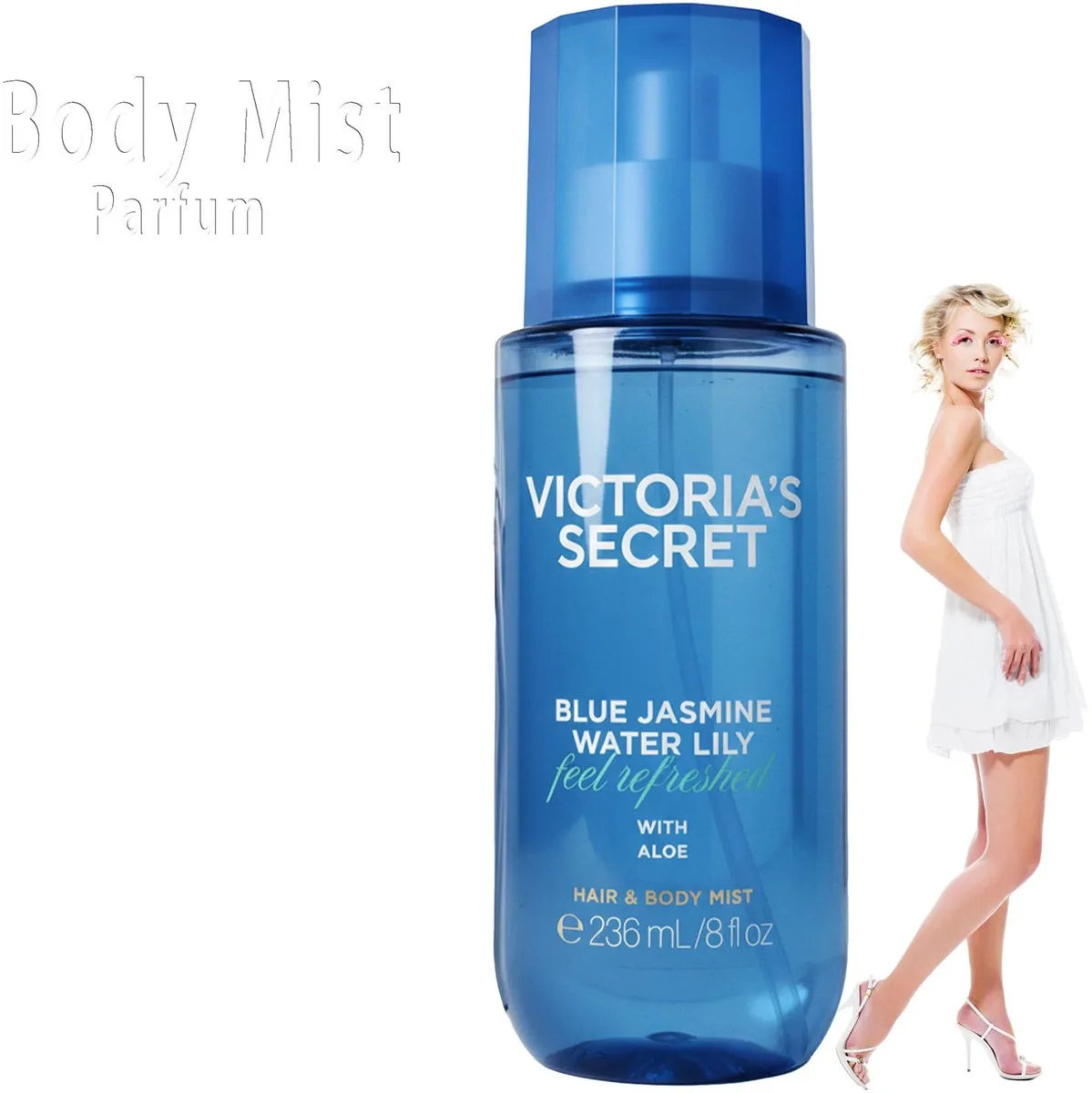 Victoria's Secret Blue Jasmine Water Lily Hair & Body Mist 236ml