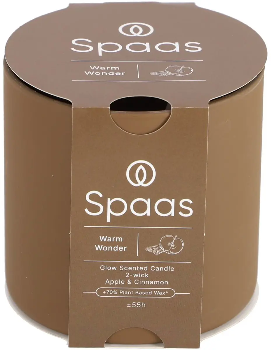 Spaas Glow Geurkaars Appel & Kaneel 55u