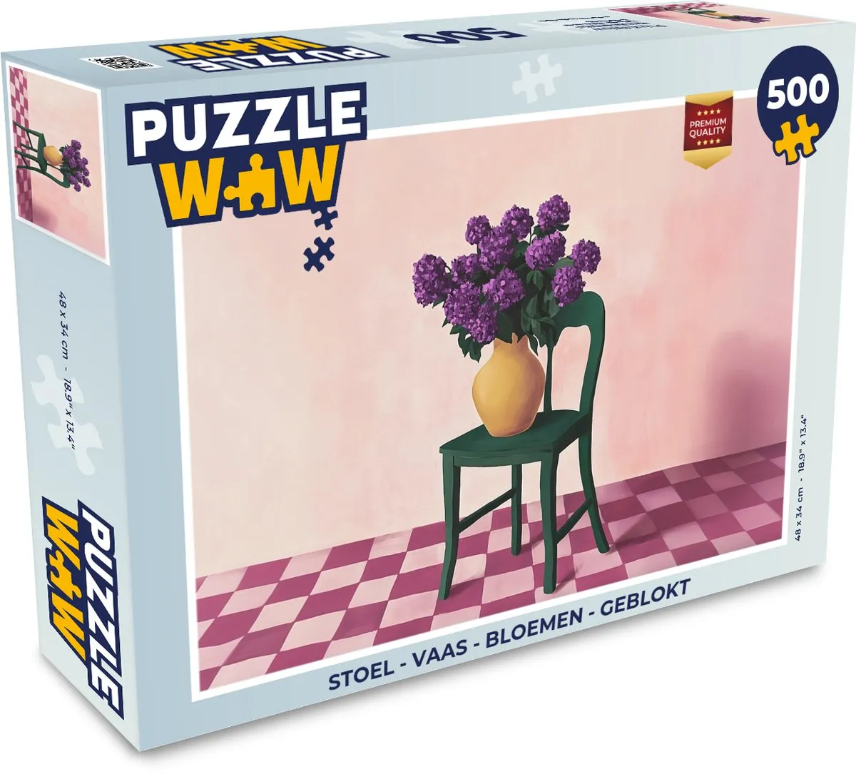 PuzzleWow Geblokte Puzzelstoel 500 Stuks