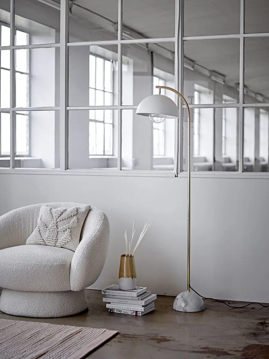 Bloomingville Ted Loungestoel - Wit - afbeelding 6 van 6