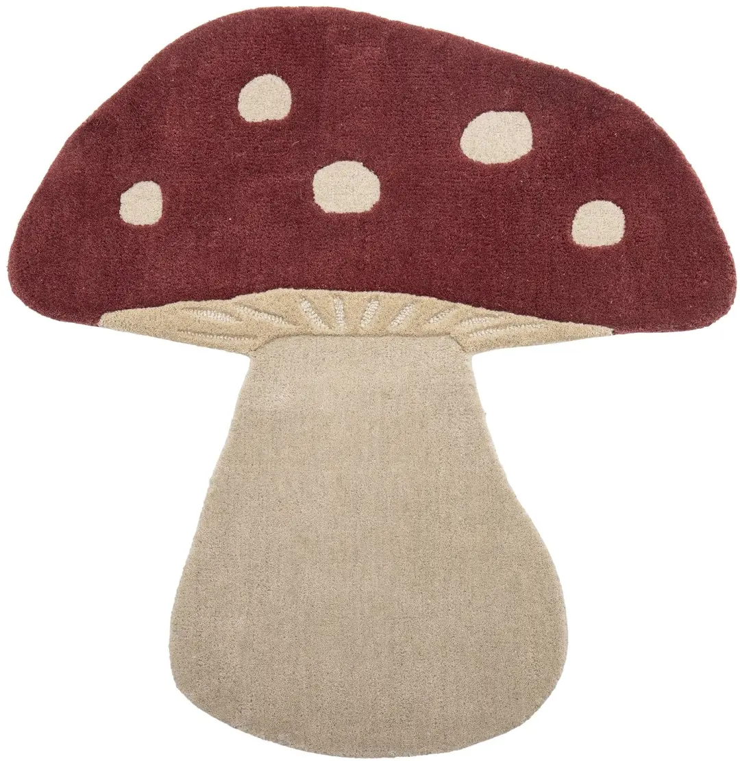 Bloomingville Mini Mushroom Vloerkleed 90x85cm Rood