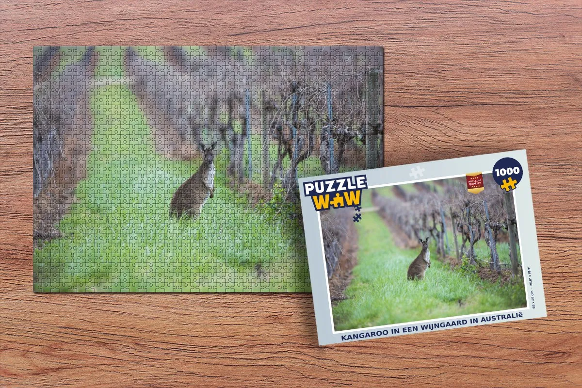 PuzzleWow Kangaroo Australië Legpuzzel 1000 Stuks - Multicolor